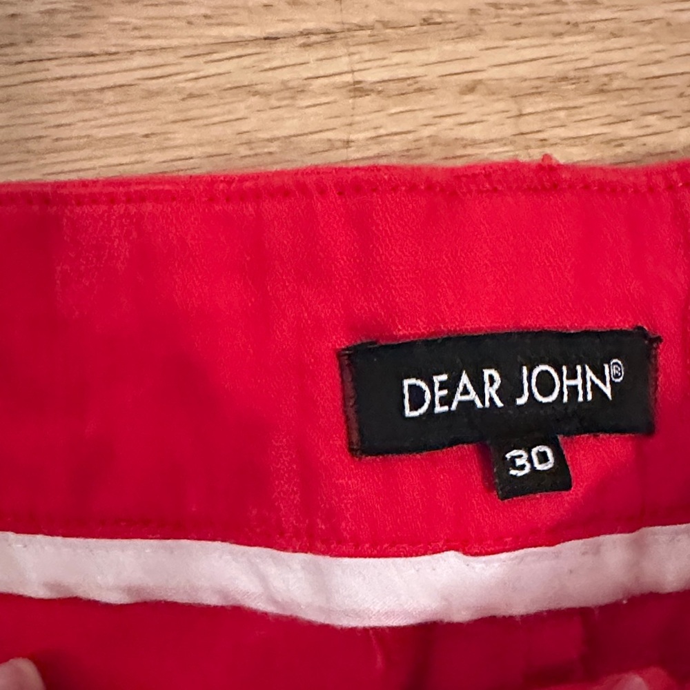 Dear John High Waist Red Women's Shorts - Picture 2 of 7